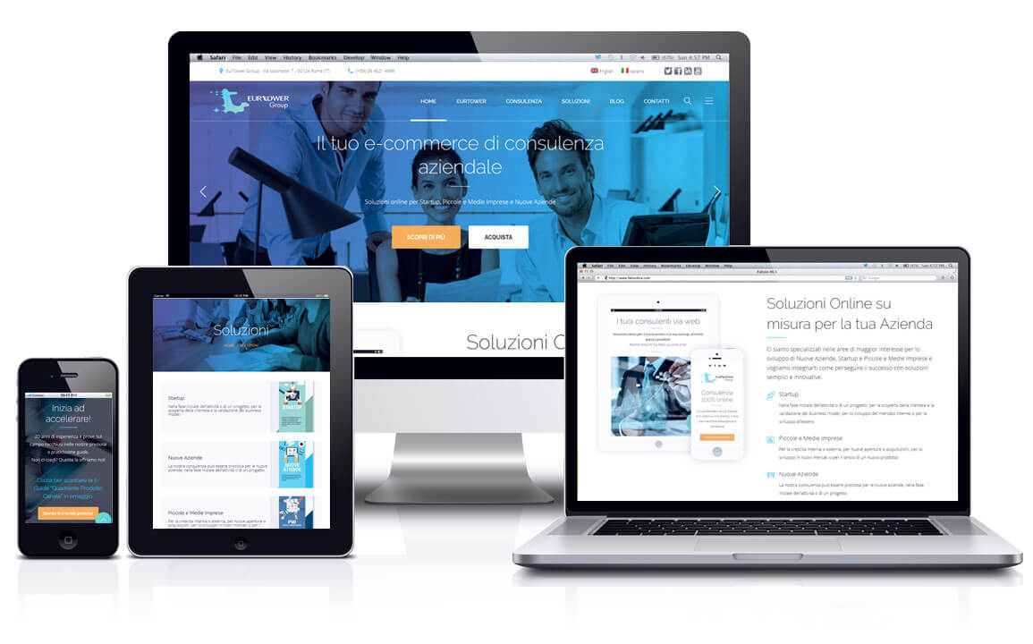 sito web aziendale per una società di servizi finanziari