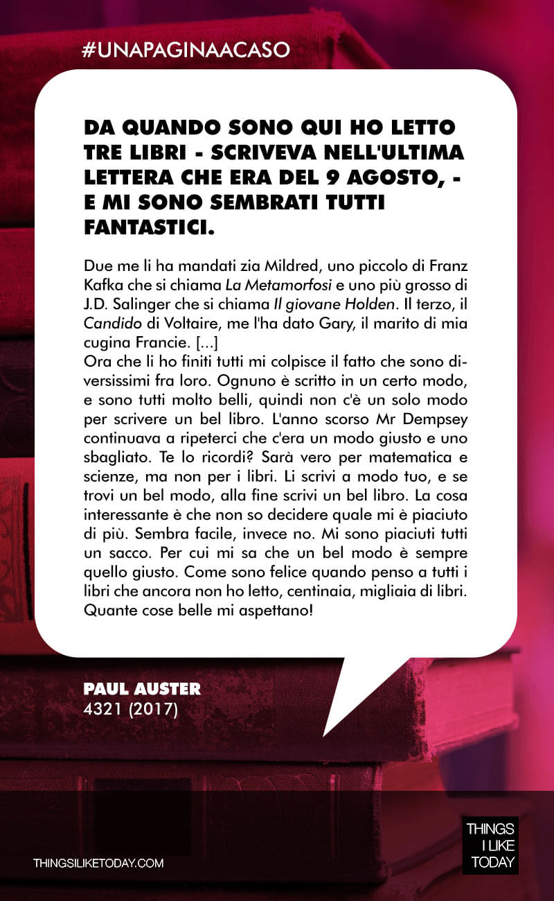 Una Pagina a Caso | Things I Like Today