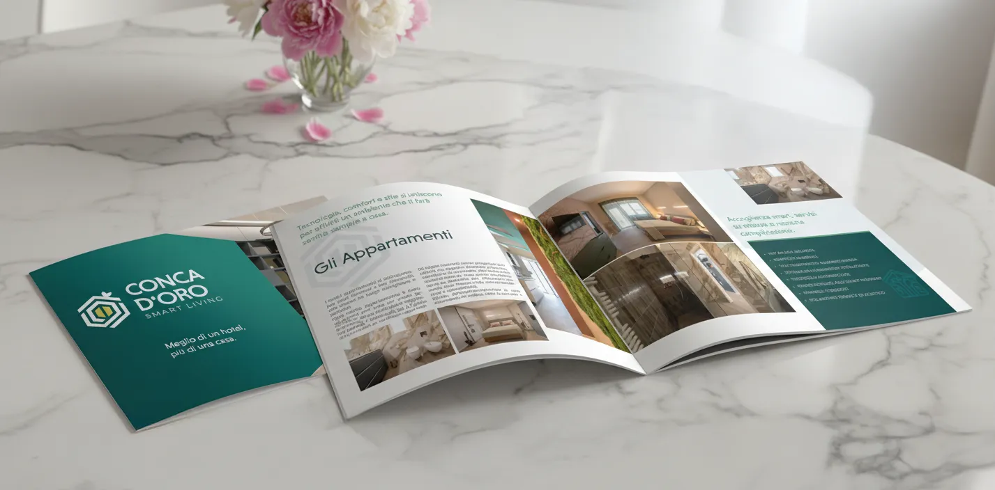 Brand Identity - progettazione brochure-aziendale Conce d'Oro Smart Living
