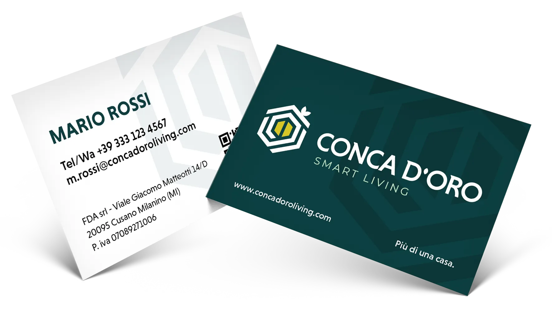 creazione biglietti da visita per conce d'oro smart living