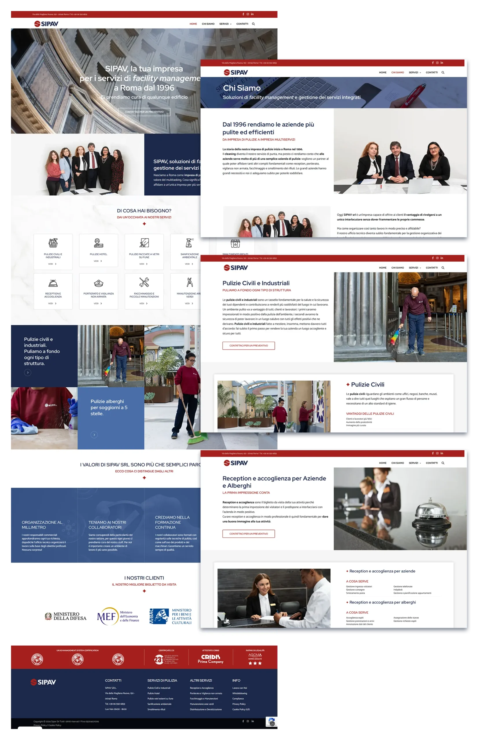 realizzazione sito wordpress per società di servizi sipav